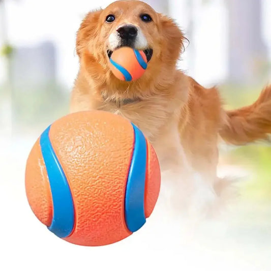 Tough Rubber Dog Fetch Ball