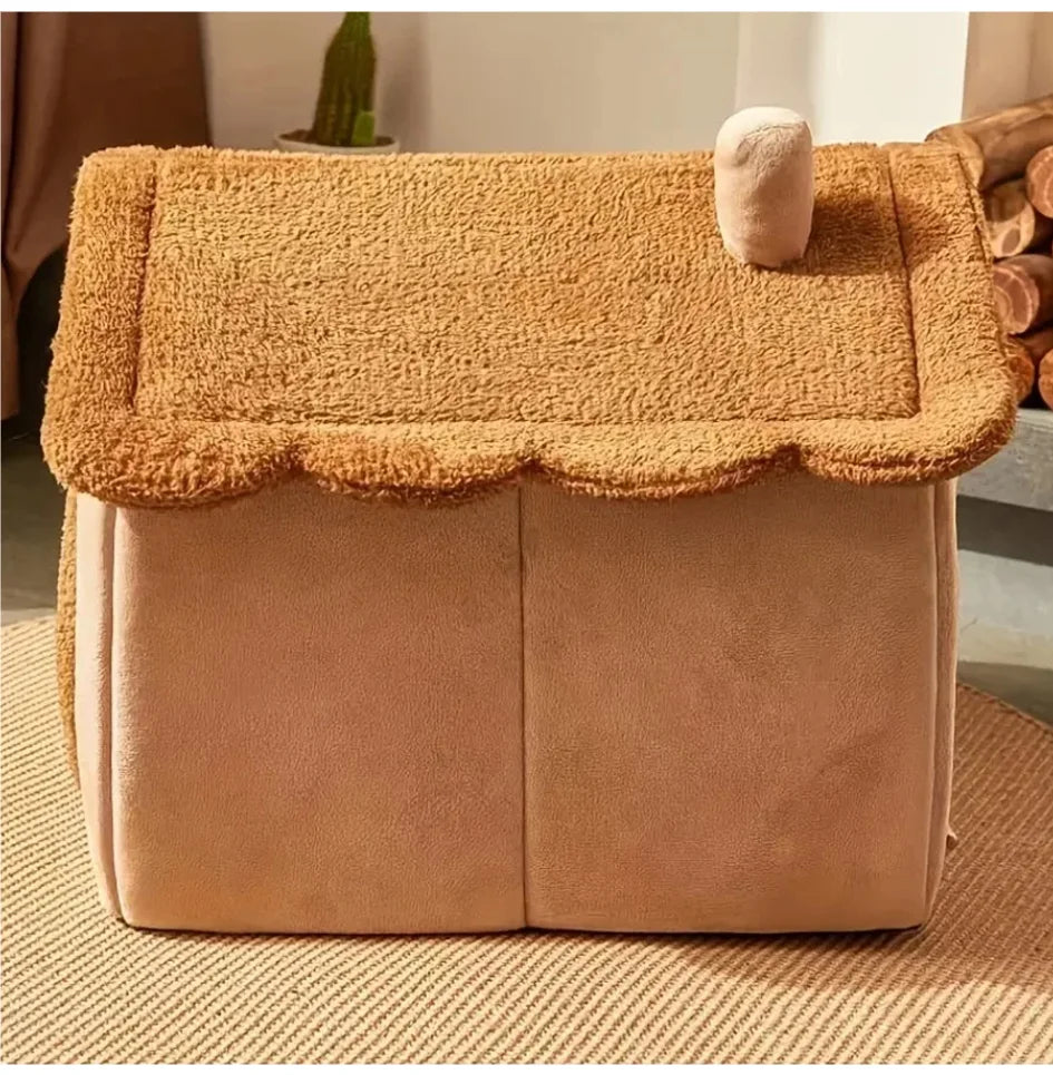Foldable Washable Cat House Bed