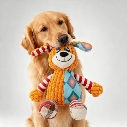 Interactive Plush Squeaky Pet Toy