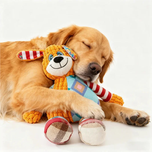 Interactive Plush Squeaky Pet Toy