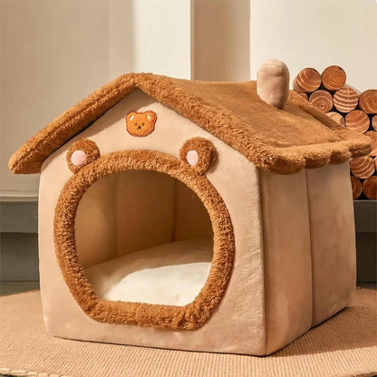 Foldable Washable Cat House Bed