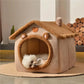 Foldable Washable Cat House Bed