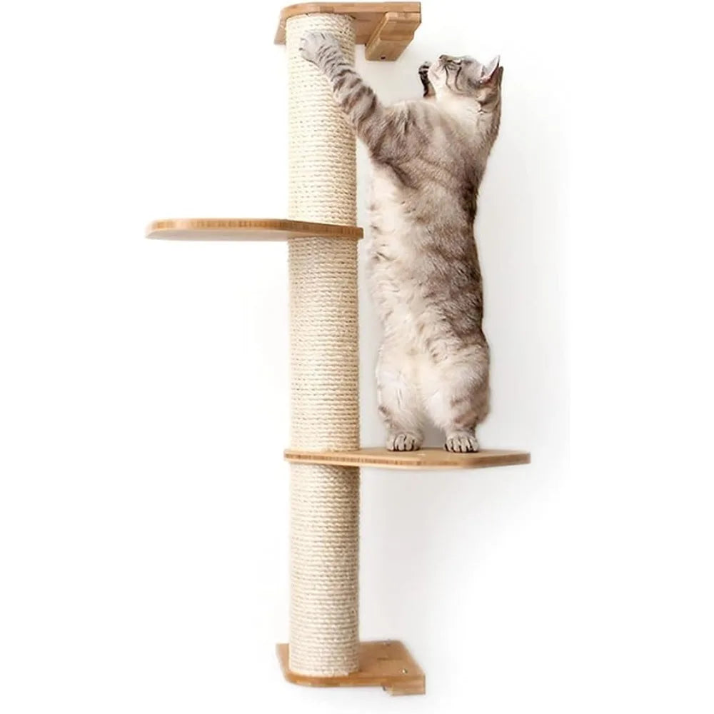 Wall Mounted Cat Scratching Tower