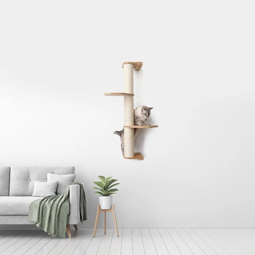 Wall Mounted Cat Scratching Tower