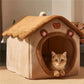 Foldable Washable Cat House Bed